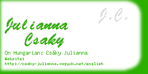 julianna csaky business card