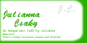 julianna csaky business card